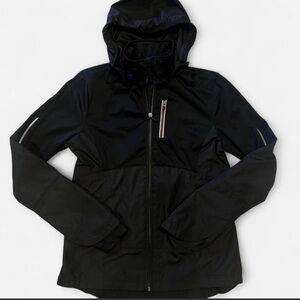 Women's Black Hooded Spring Jacket